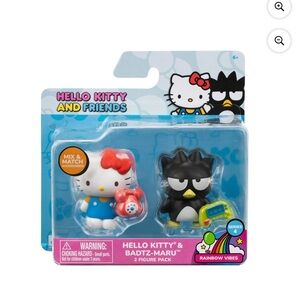 NWT Hello Kitty and Friends - 2 inch 2 Figure Pack - Rainbow Vibes